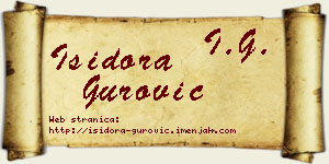 Isidora Gurović vizit kartica